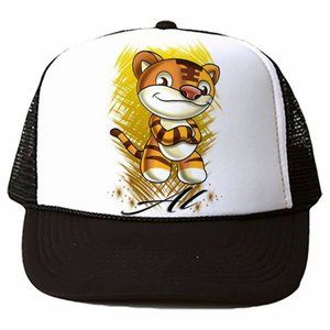 Personalized Custom Cartoon Tiger Snapback Trucker Hats
